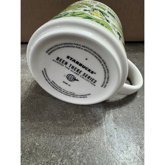 Starbucks Been There Series Mexico Coffee Mug 14oz BWB24 Green Interior 3.5"Tall - Picture 5 of 5
